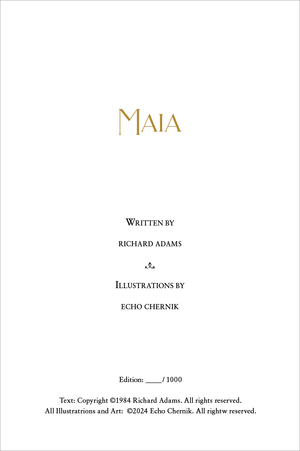 "Maia" Book Official Illustrated Collector's Edition (PRE-ORDER)